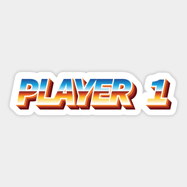 Player 1 Sticker by Sthickers